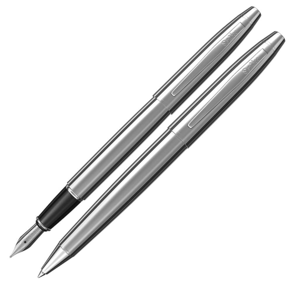 Scrıkss Dolmakalem+Tükenmez 35 Krom Set