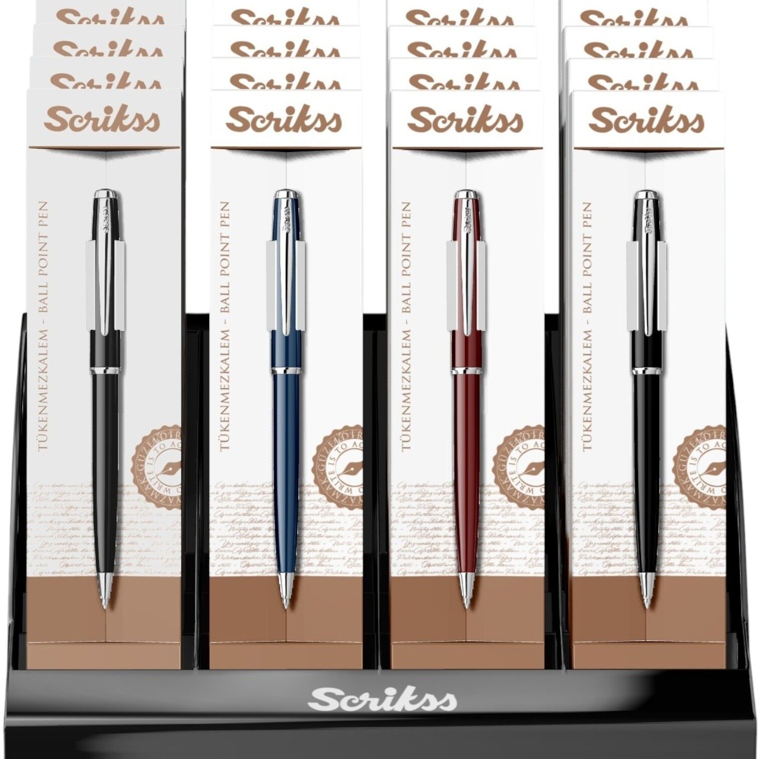 Scrıkss Tükenmez Kalem 52 16 Lı Stand