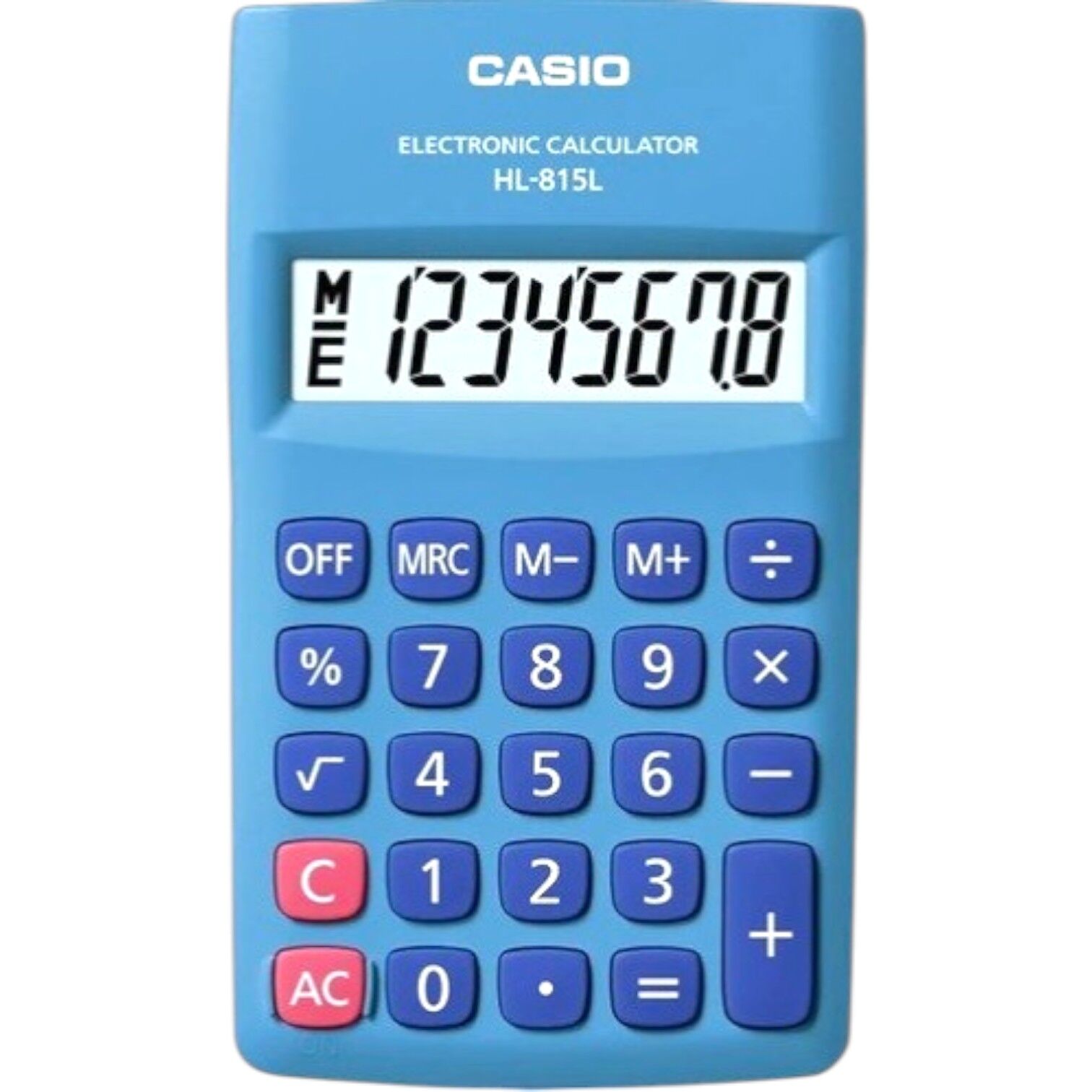 Casio HL-815L-BU 8 Hane Mavi Cep Tipi Hesap Makinesi