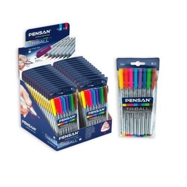 Pensan Triball Tükenmez Kalem 1.0 mm 8 Renk 01003
