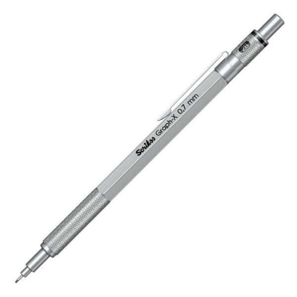 Scrikss Graph-X Metal Gümüş 07 mm Versatil Kalem