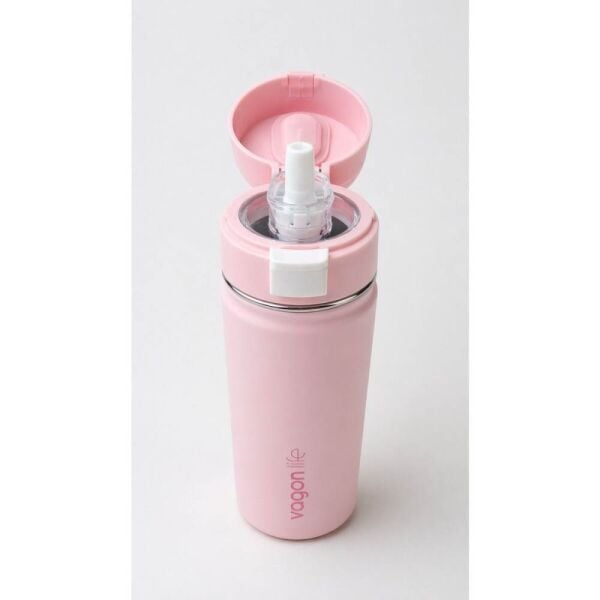 Vagonlife 1110 550 ml Pembe Çelik Termos Matara