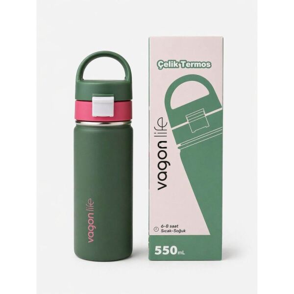 Vagonlife VGN1110 550 ml Yeşil Çelik Termos Matara