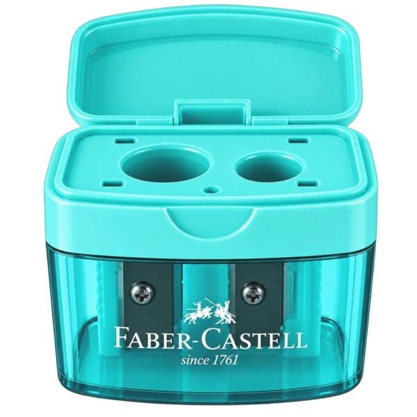 Faber Castell Minibox Duo Pastel 2 Bıçaklı Kalemtraş 382902