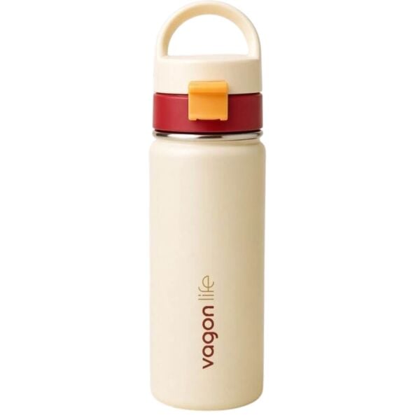 Vagonlife 1110 550 ml Ekru Çelik Termos Matara