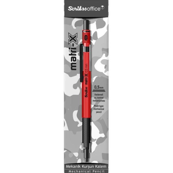Scrikss Matri-X Kırmızı 05 mm Versatil Kalem