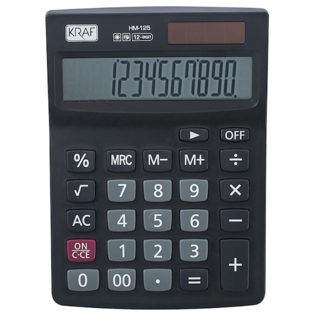 Kraf Hesap Makinesi Masaüstü 12 Hane Hm-125