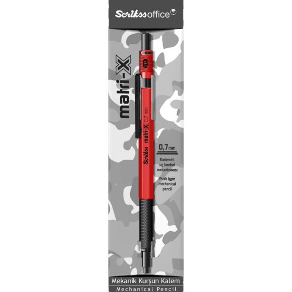 Scrikss Matri-X Kırmızı 07 mm Versatil Kalem