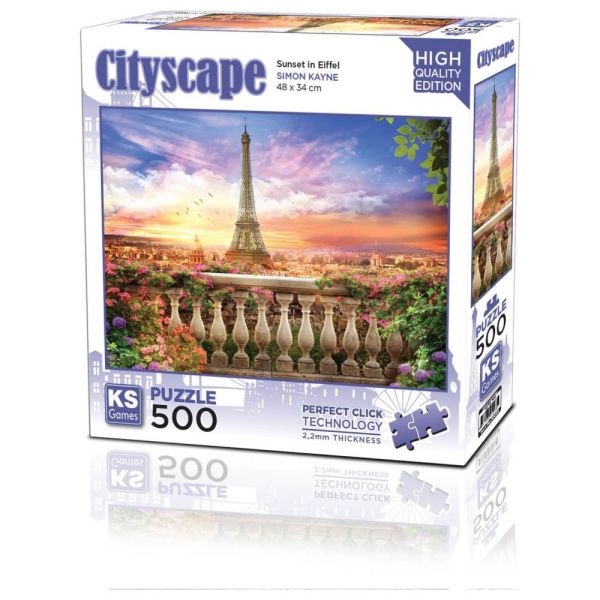 Sunset in Eiffel 500 Parça Puzzle 20066