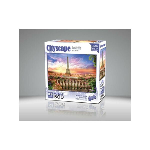 Sunset in Eiffel 500 Parça Puzzle 20066