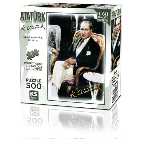 Kahve İçen Atatürk 500 Parça Puzzle 20060