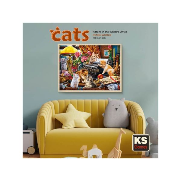 Kittens İn The Writhers Office 500 Parça Puzzle 20052