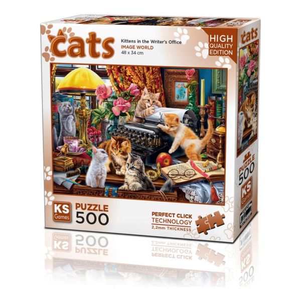 Kittens İn The Writhers Office 500 Parça Puzzle 20052