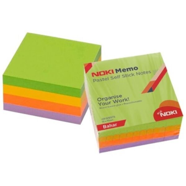 Noki Memo Yapışkanlı Küp Not 75X75 400 Yp 12013-11 Pastel Bahar