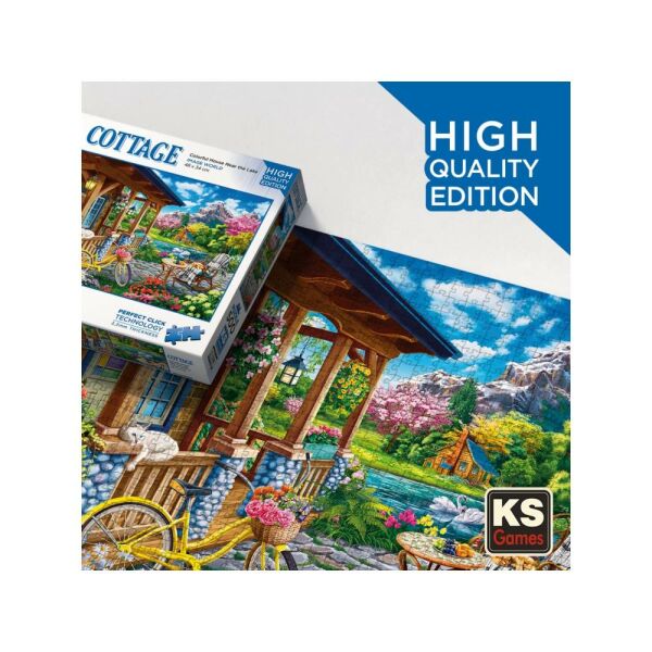 Colorful House Near The Lake 500 Parça Puzzle 20053