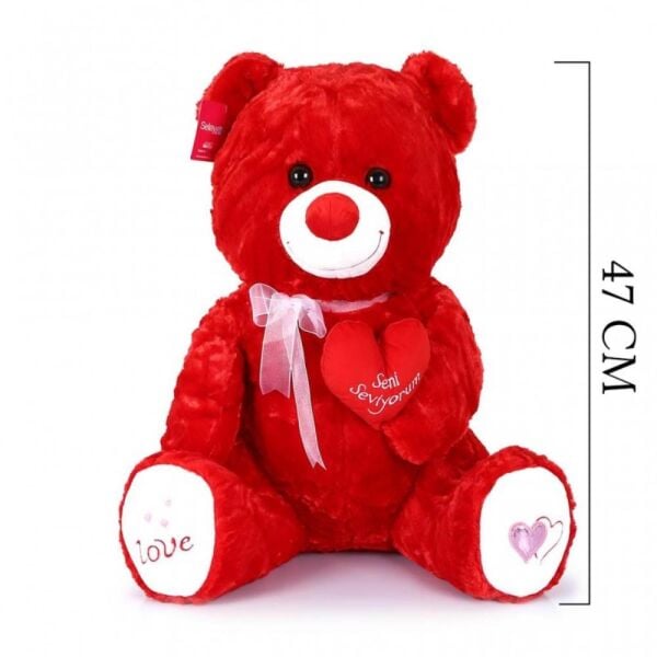 Peluş Ayı 47 cm 1030 Kırmızı