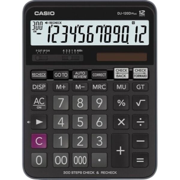 Casio DJ-120D Plus İşlem Kontrollü 12 Hane Masa Üstü Hesap Makinesi