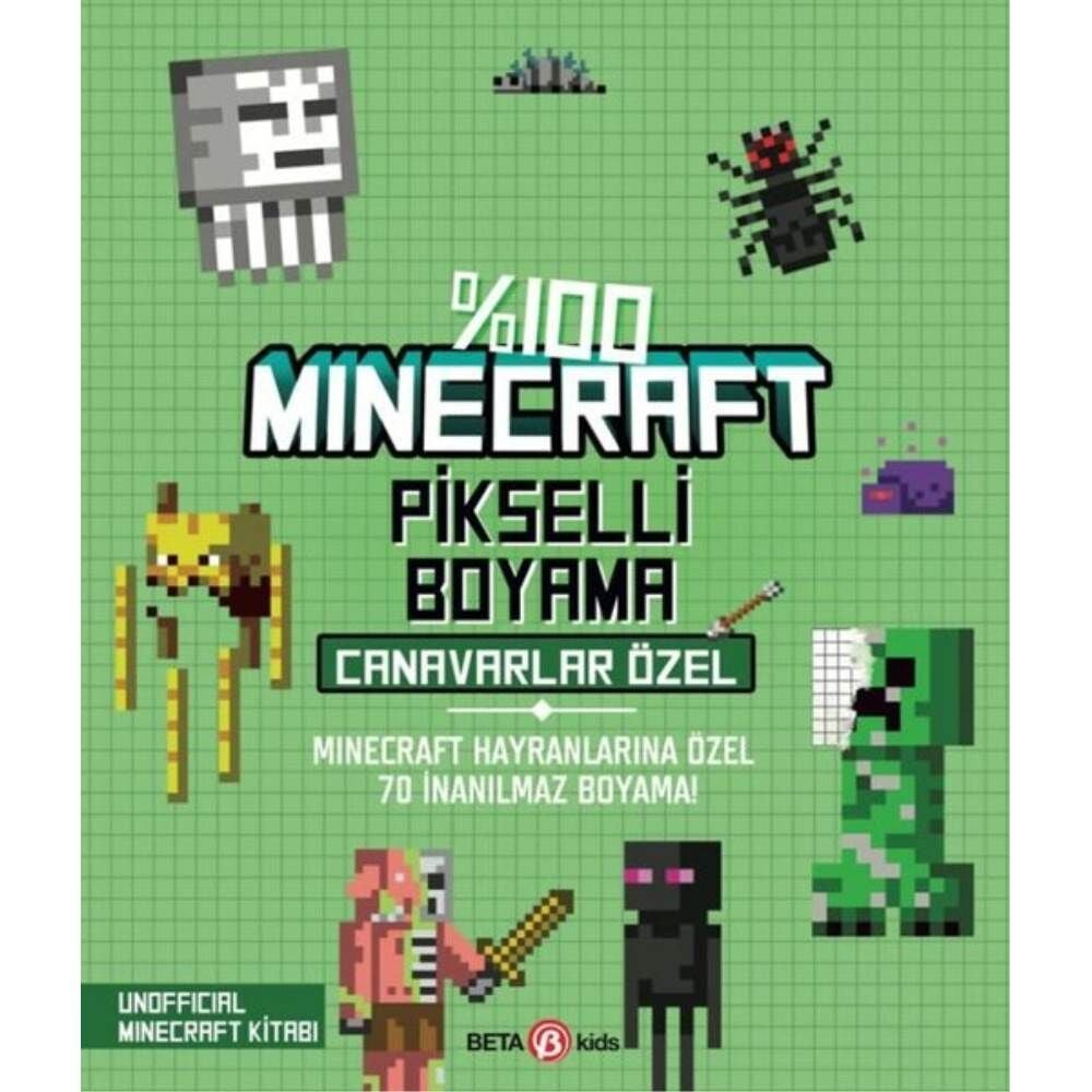 %100 Minecraft Pikselle Boyamalar Canavarlar Özel