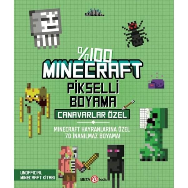%100 Minecraft Pikselle Boyamalar Canavarlar Özel