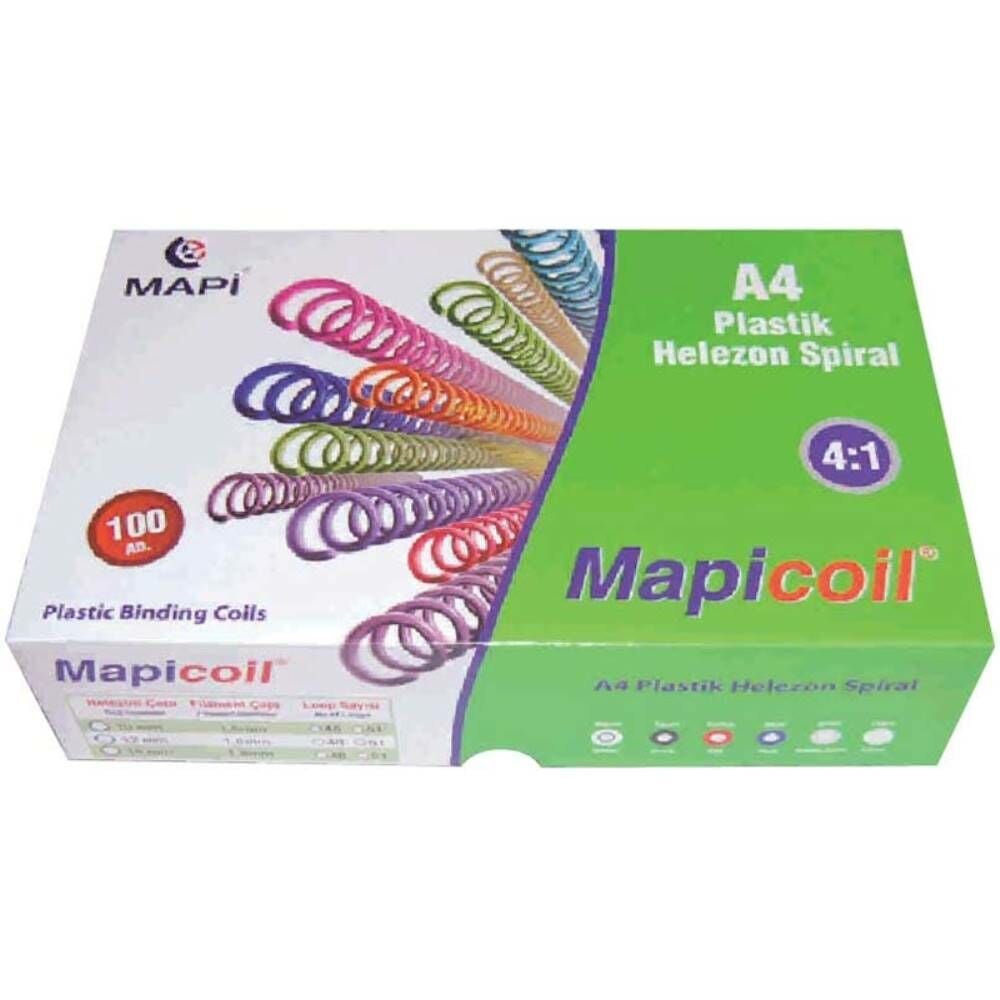 Mapi Spiral Plastik Helezon 4:1 18Mm Şeffaf 100 Adet 48 Lop 2351804