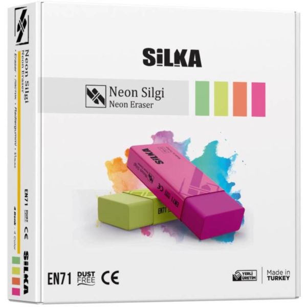 Silka Silgi Neon 4 Renk 24 Lü Art.3