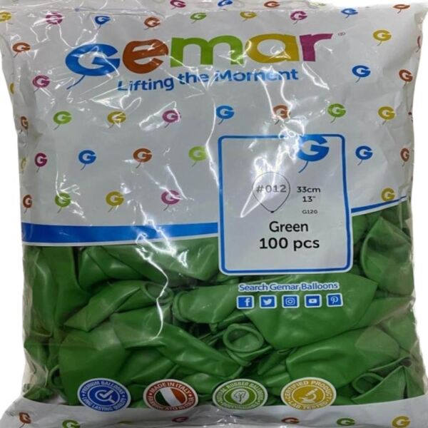 Gemar 13'' 33 cm 100 lü Koyu Yeşil Balon