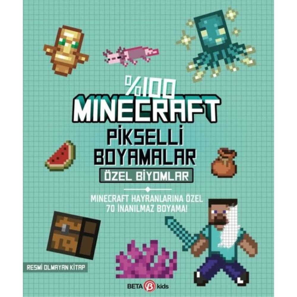 %100 Minecraft Pikselle Boyamalar Özel Biyomlar