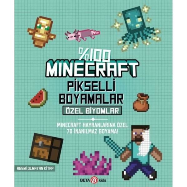 %100 Minecraft Pikselle Boyamalar Özel Biyomlar
