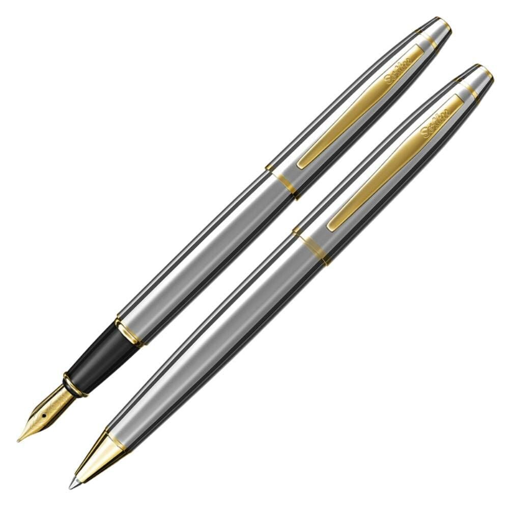 Scrıkss Dolmakalem+Tükenmez 35 Gold Krom Set