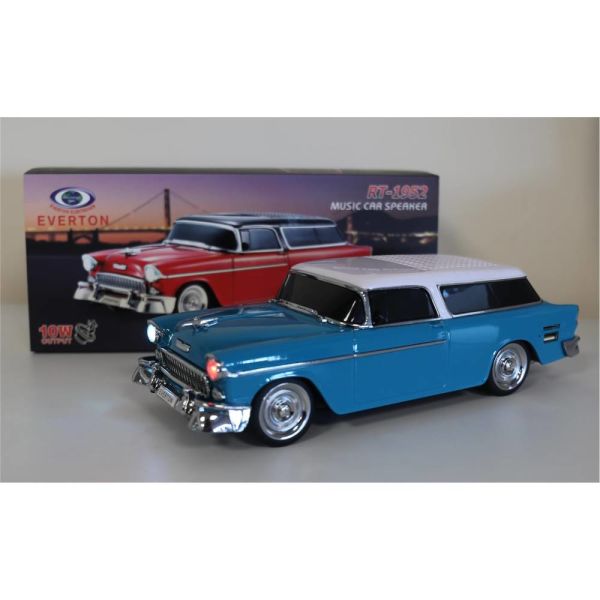 EVERTON RT-1952 Turkuaz Arabalı  Bluetooth Fm-Usb-Tf-Aux Şarjlı Nostaljik Radyo