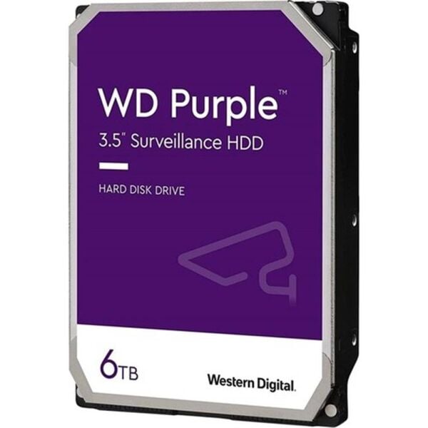 Wd 6TB Purple 3.5'' 256MB Sata 6GB-s 7-24WD64PURZ Güvenlik Disk