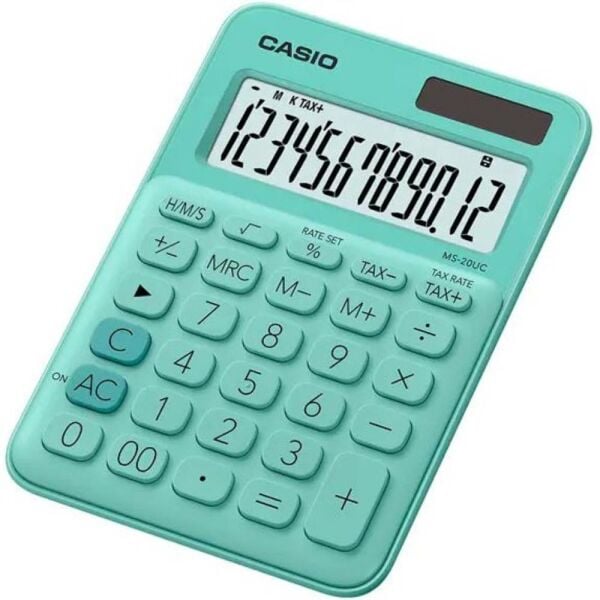 Casıo Hesap Makinesi Masaüstü Ms-20Uc-Gn 12 Hane