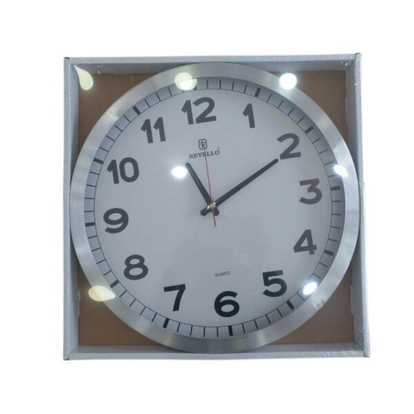 Metal Çerçeveli Duvar Saati 36 cm