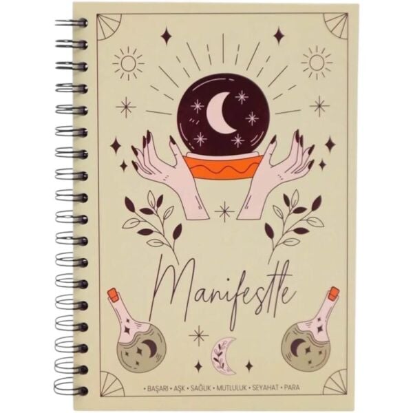 Ecrou Yeşil Ay Detaylı Manifest Defteri