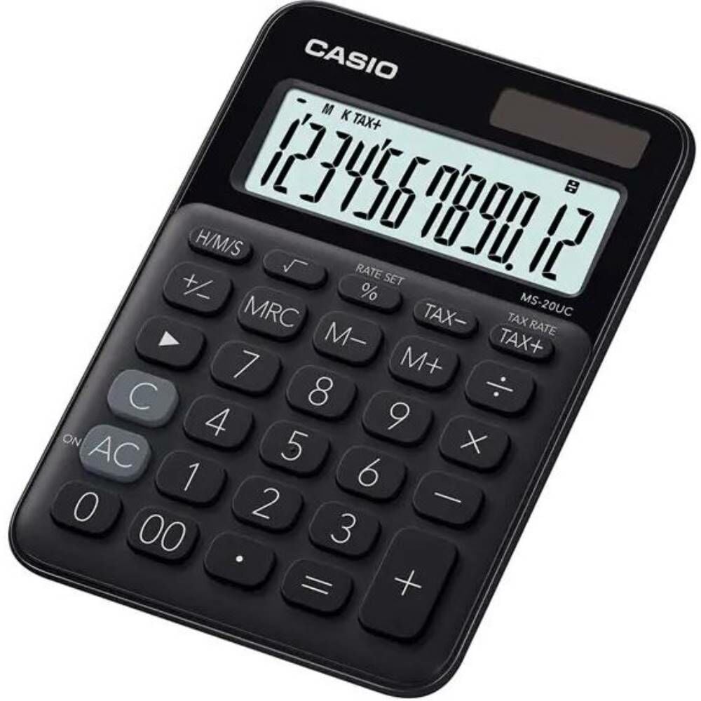 Casıo Hesap Makinesi Masaüstü Ms-20Uc-Bk 12 Hane