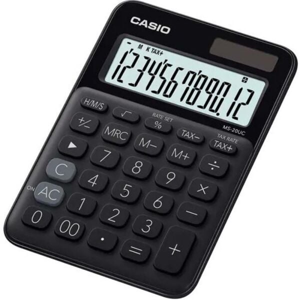 Casıo Hesap Makinesi Masaüstü Ms-20Uc-Bk 12 Hane