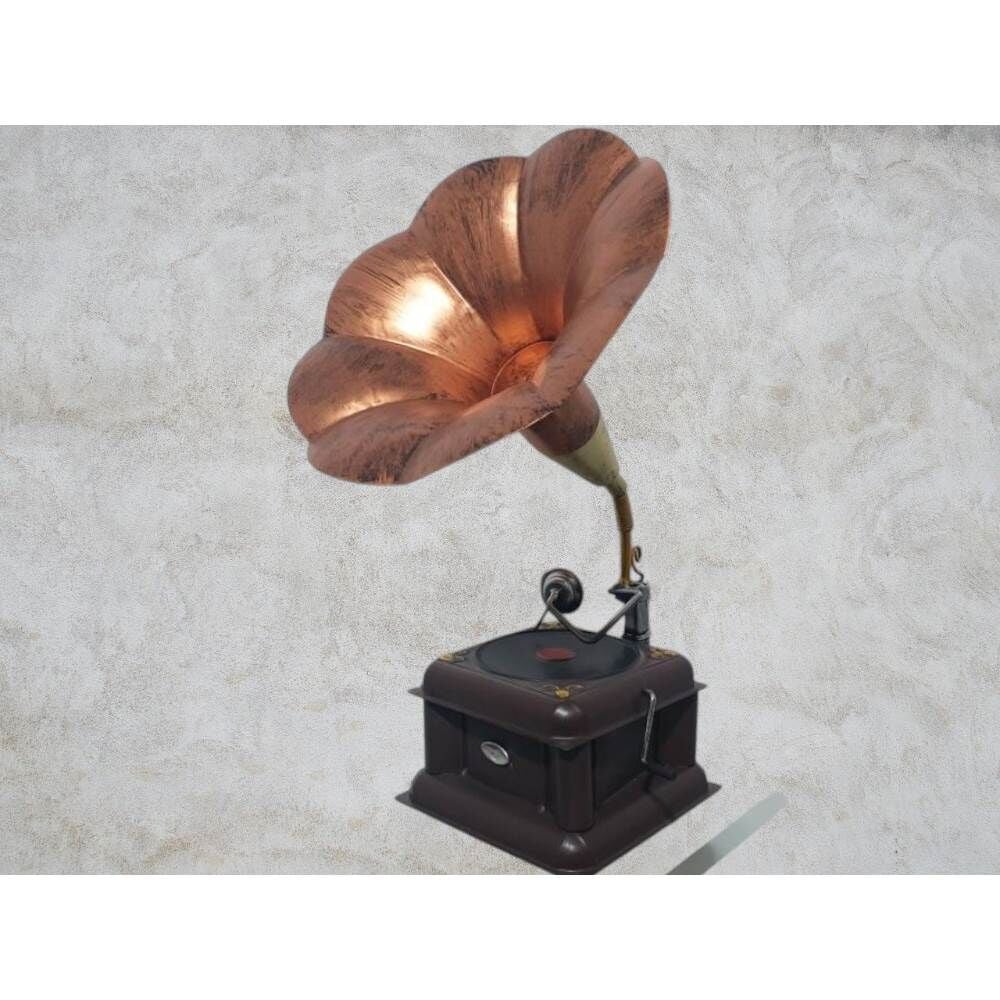 Dekoratif Metal Gramafon