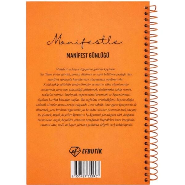 Ecrou Turuncu Manifest Günlüğü Defteri