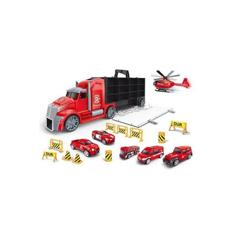 Mega Taşınabilir Kamyonlu Karayolu Seti 1+6 Araç 6601G