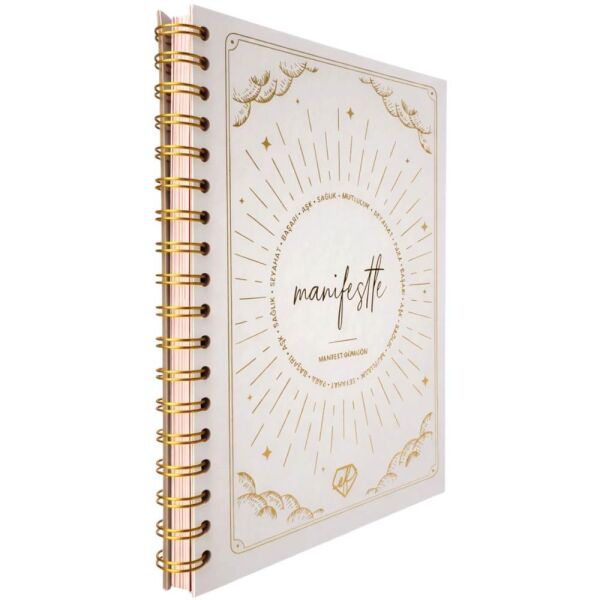 Ecrou Beyaz Elmas Detaylı Manifest Defteri