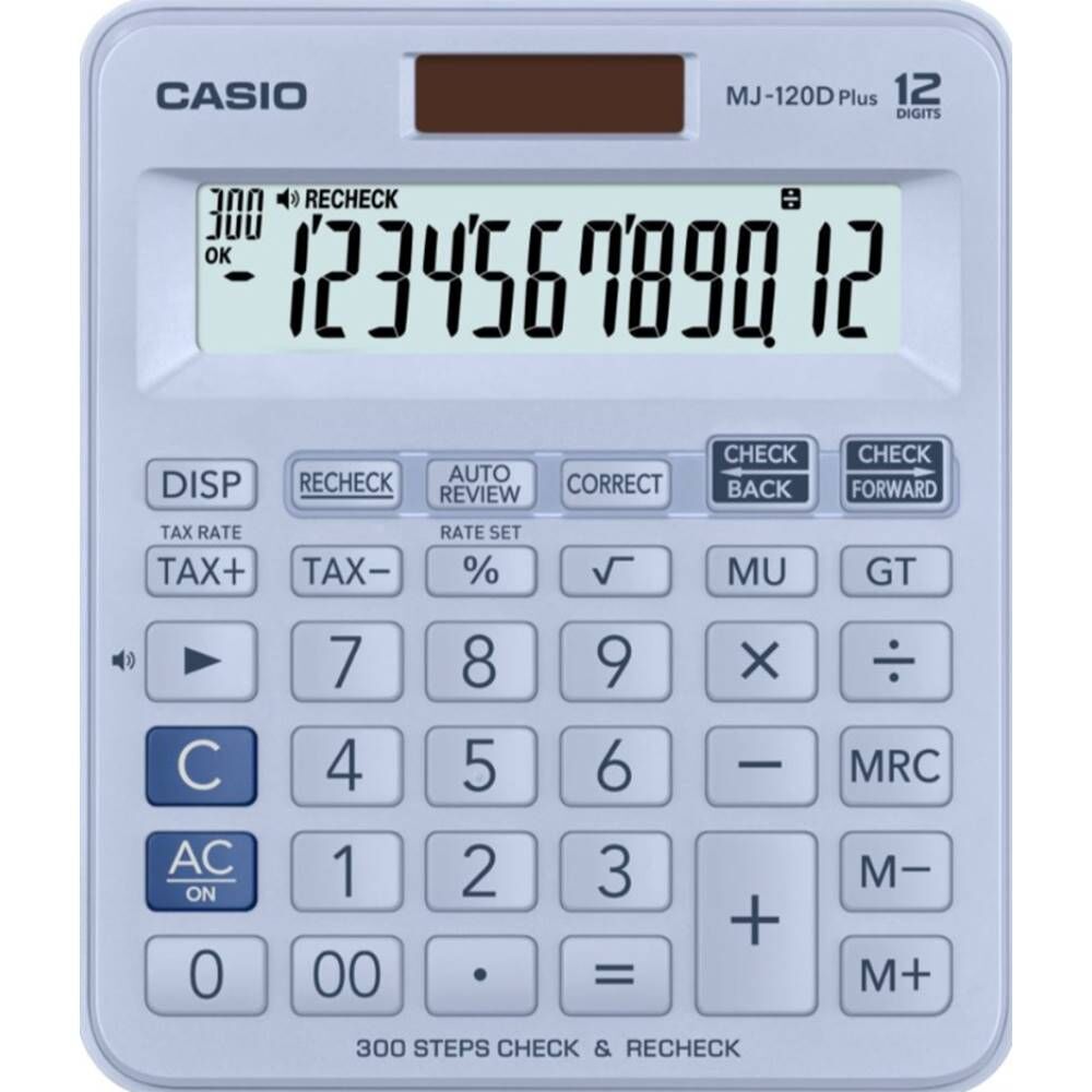 Casıo Hesap Makinesi Masaüstü Mj-120Dplus 12 Hane Açık Mavi