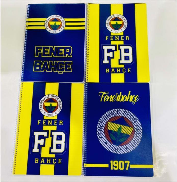 Fenerbahçe A4 80 Yaprak Kareli Plastik Kapak Spiralli Defter 463624