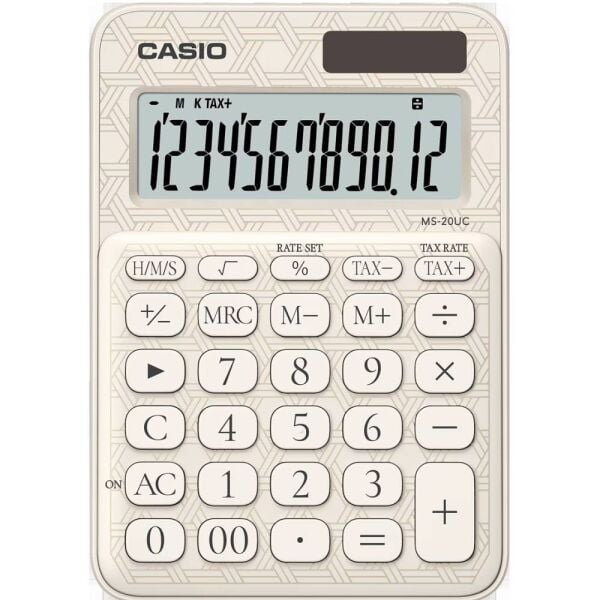 Casıo Hesap Makinesi Masaüstü Ms-20Uc-Jwe 12 Hane