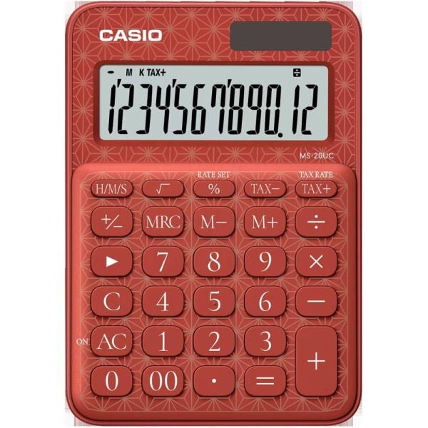 Casıo Hesap Makinesi Masaüstü Ms-20Uc-Jrd 12 Hane