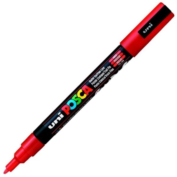 Uni Poster Markörü Posca Pc-3M 0.9-1.3 Şarap Kırmızı