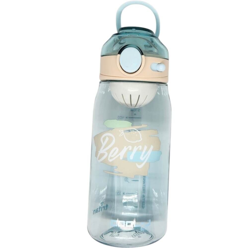 Gıpta Pipetli Kilitli Tritan Matara 600 ml Mavi 7541
