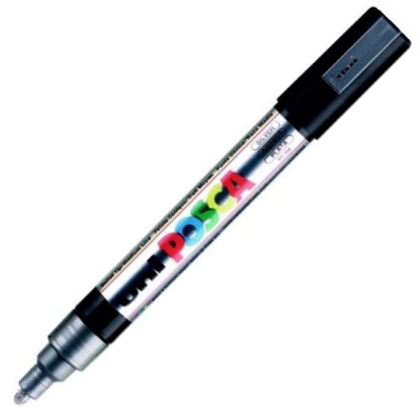 Uni Poster Markörü Posca Pc-5M 1.8-2.5 Gümüş