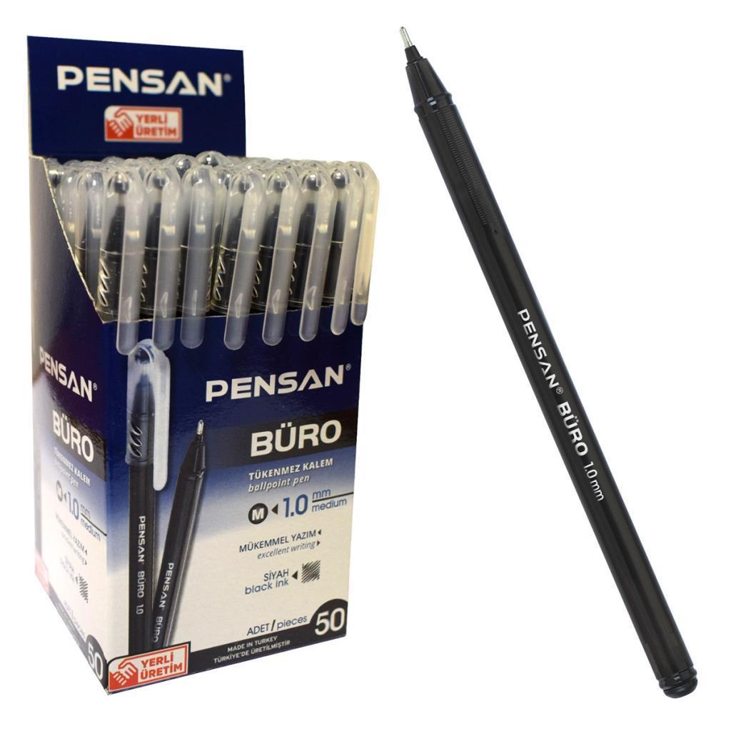 Pensan Büro 2270 1.0 mm 50'li Siyah Tükenmez Kalem
