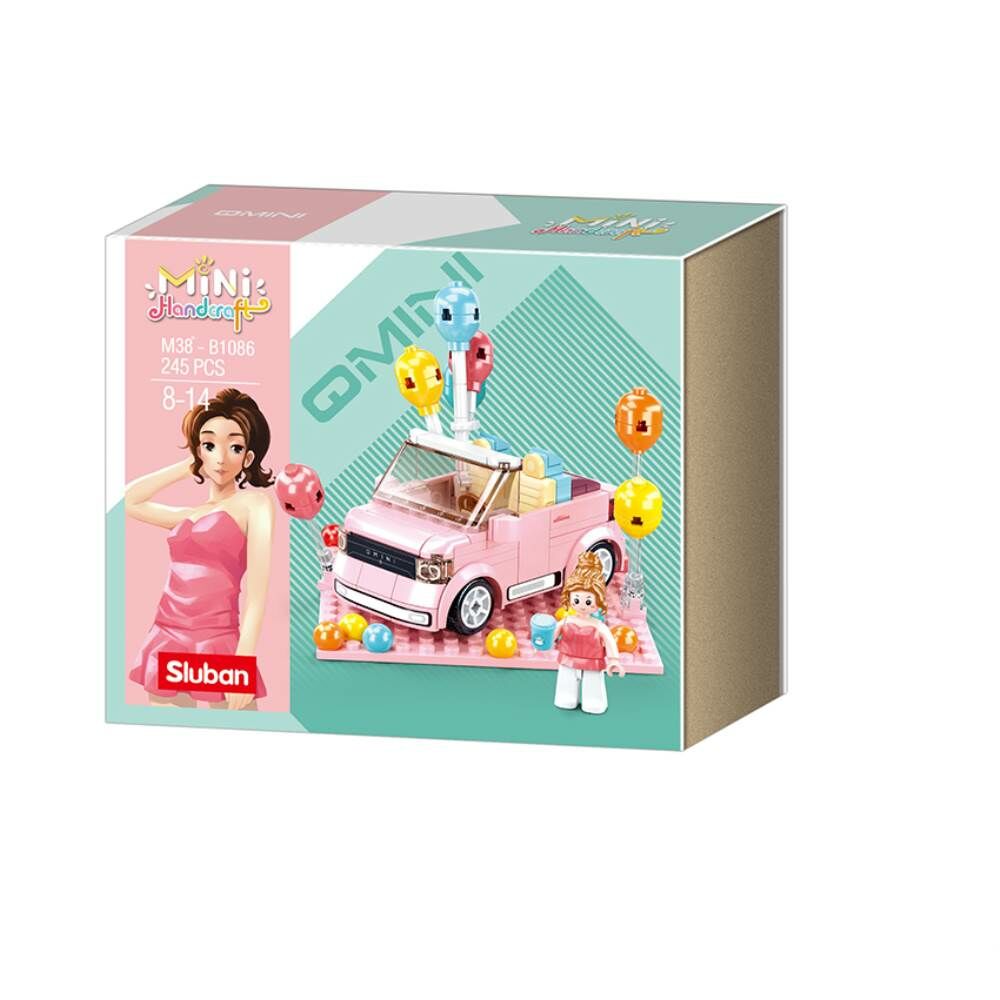Sluban Mini Handcraft Party Car Pembe Puzzle 264000