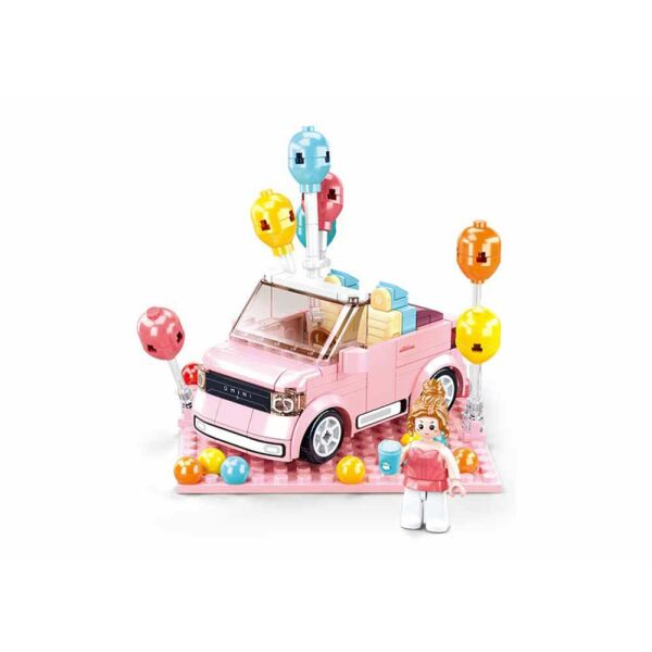Sluban Mini Handcraft Party Car Pembe Puzzle 264000